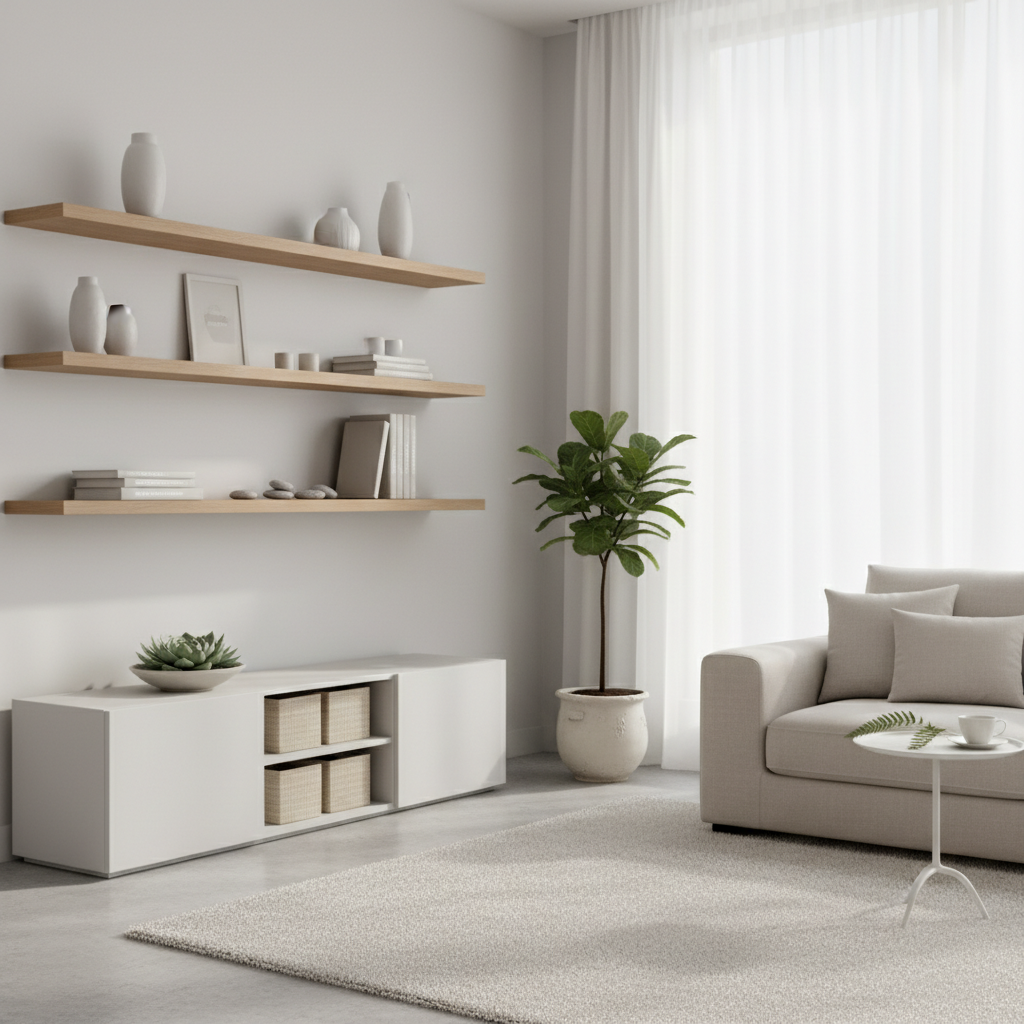 clean calm space with organisation